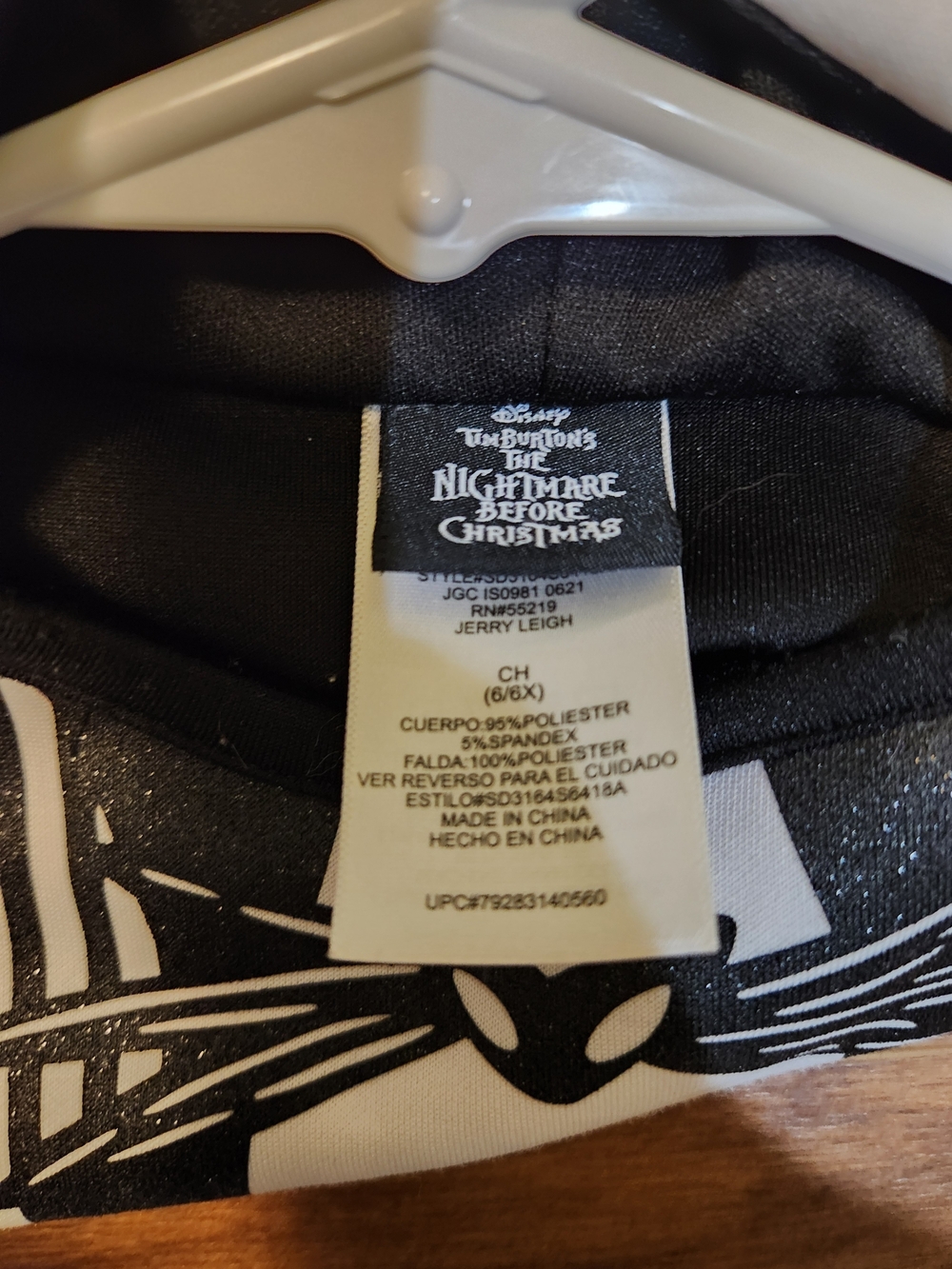 Jack Skellington-Inspired Hooded Tutu Dress for Kids - Black & White - Picture 3 of 5